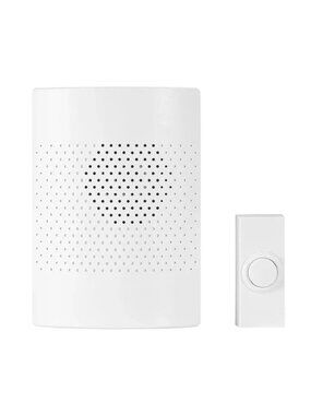 Utilitech Wireless Doorbell Kit White Battery Powered 3 Chime Doorbell Receiver